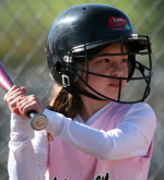 avgsl_player photo: girl batting in almaden valley girls softball league